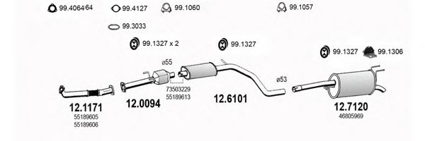 ASSO ART2822 Exhaust System